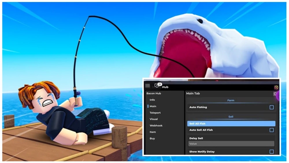 Bacon Hub Script for 🦃 99 Nights & 🐟 Fish It! - krnl