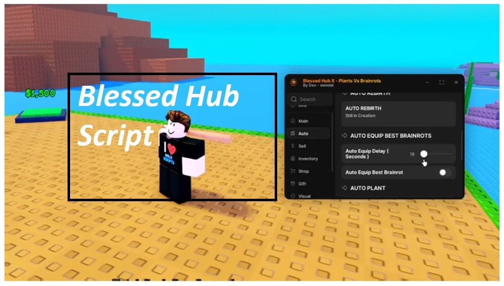 Blessed Hub X Script Plants Vs Brainrots No key - krnl