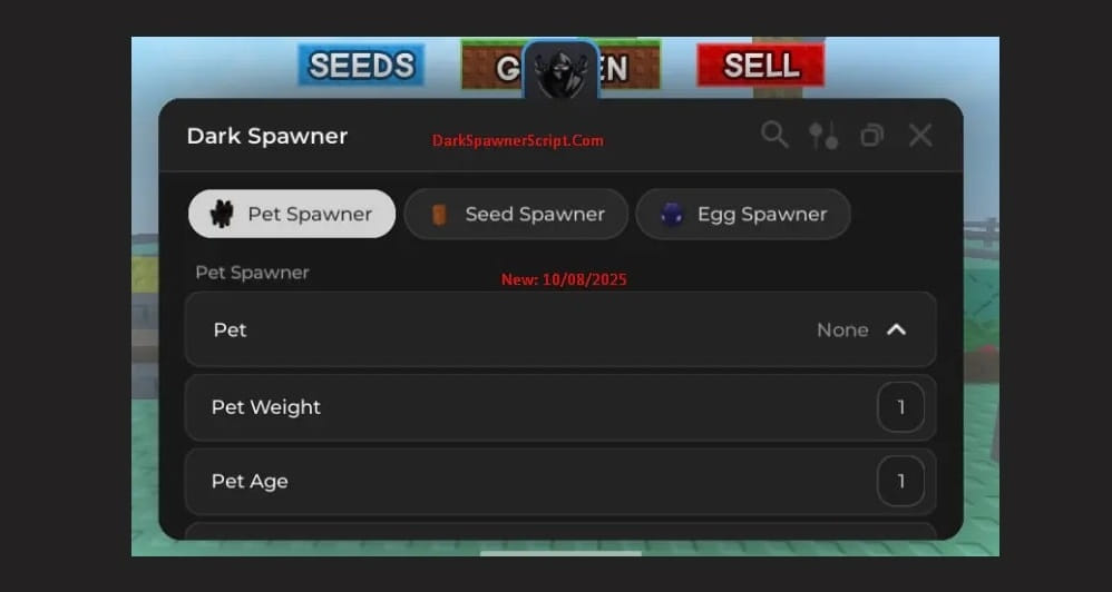 Dark Spawner Script Grow A Garden Roblox - krnl