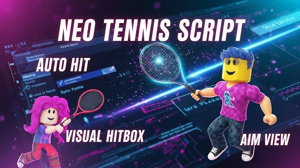Neo Tennis Script - Auto Hit, Visual Hitbox & Aim View, Updated 2026 - krnl