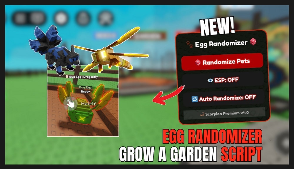 Egg Randomizer Script Grow a Garden Roblox - krnl