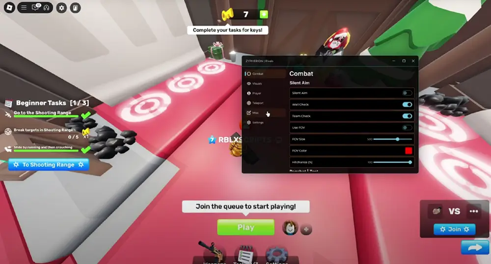 Kingzz Free V3 Rivals Script 2026 | Combat, Aimbot, Visible Check - krnl