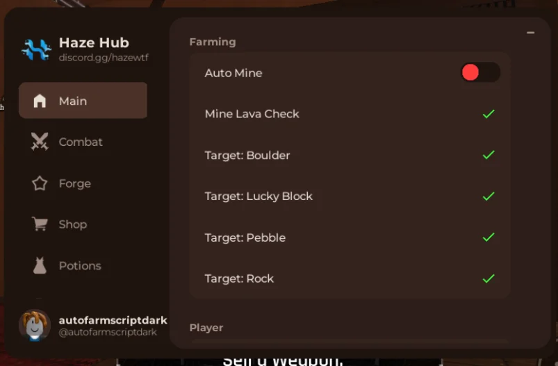 Haze Hub Script The Forge BETA – Best Keyless Mobile Auto Farm - krnl