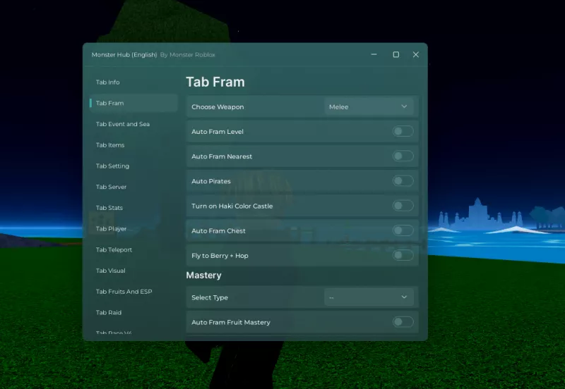 Monster Hub No-Key Script for Blox Fruits (English Version) – Xeno Supported - krnl